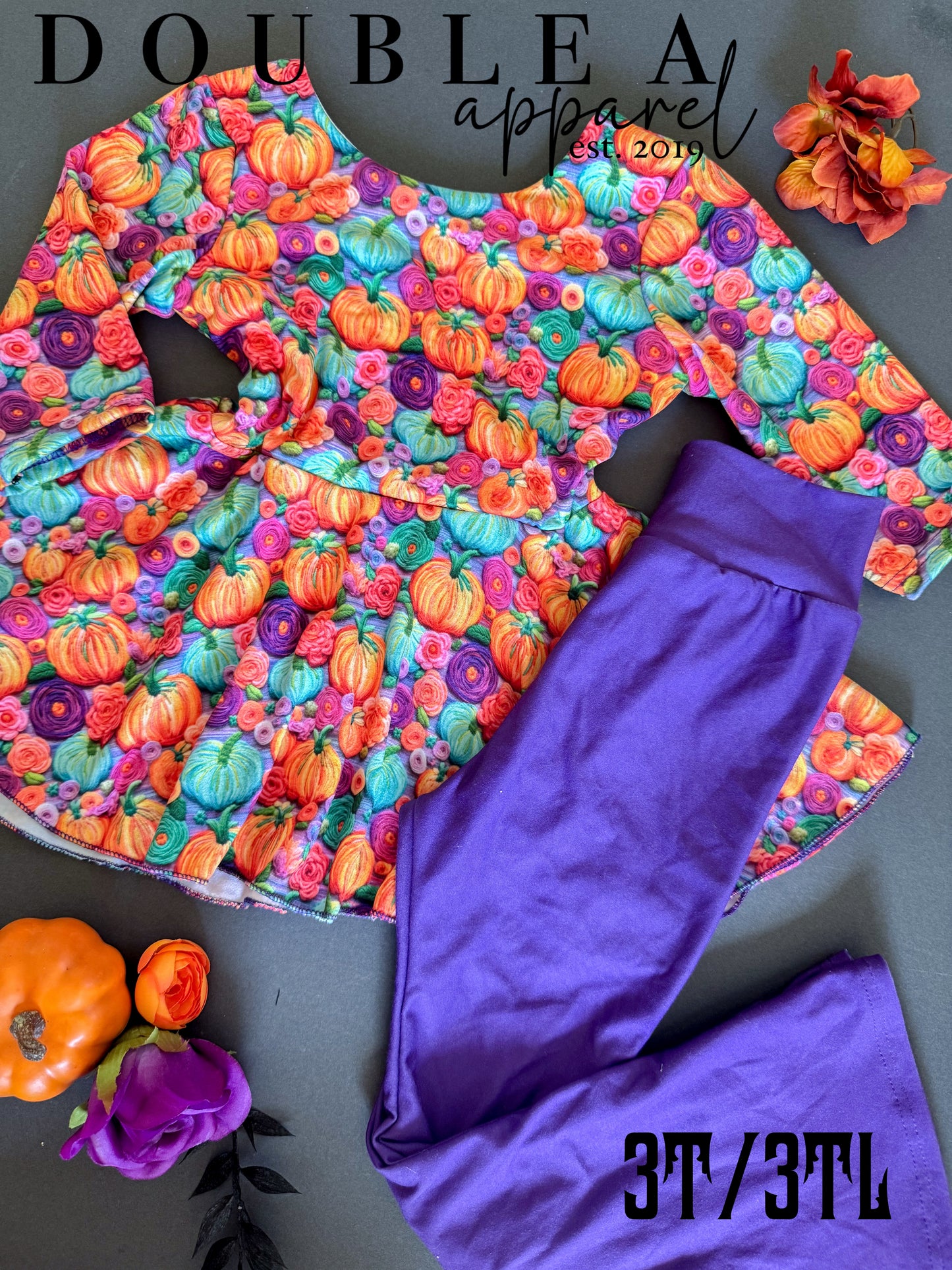 3T Bright Pumpkin Outfit