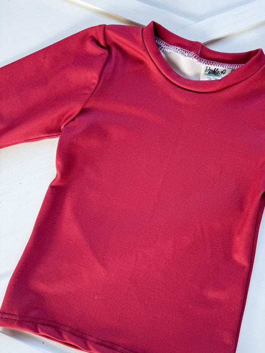 3T MILLIE TOP SOLID BURGUNDY| RTS