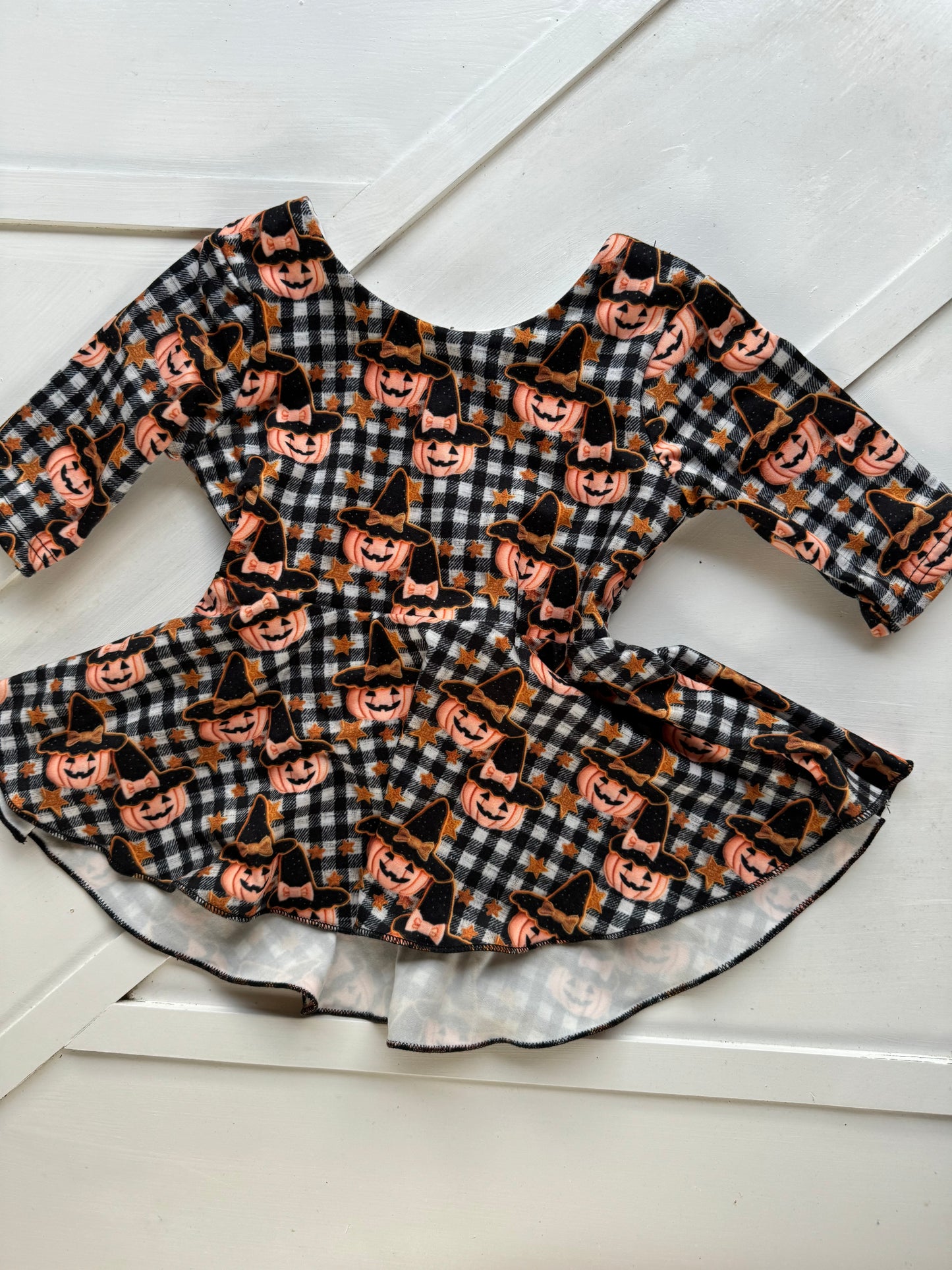 12M PEPLUM PUMPKIN PLAID | RTS