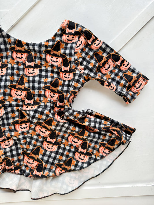 12M PEPLUM PUMPKIN PLAID | RTS